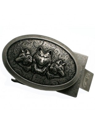 Boucle de ceinture homme Loups style ceinturon ovale cadre acier