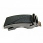 Boucle de ceinture homme noire mat granit avec ligne transversale