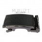 BOUCLE MURUZI ARGENTÉE FOND MARBRE MARRON