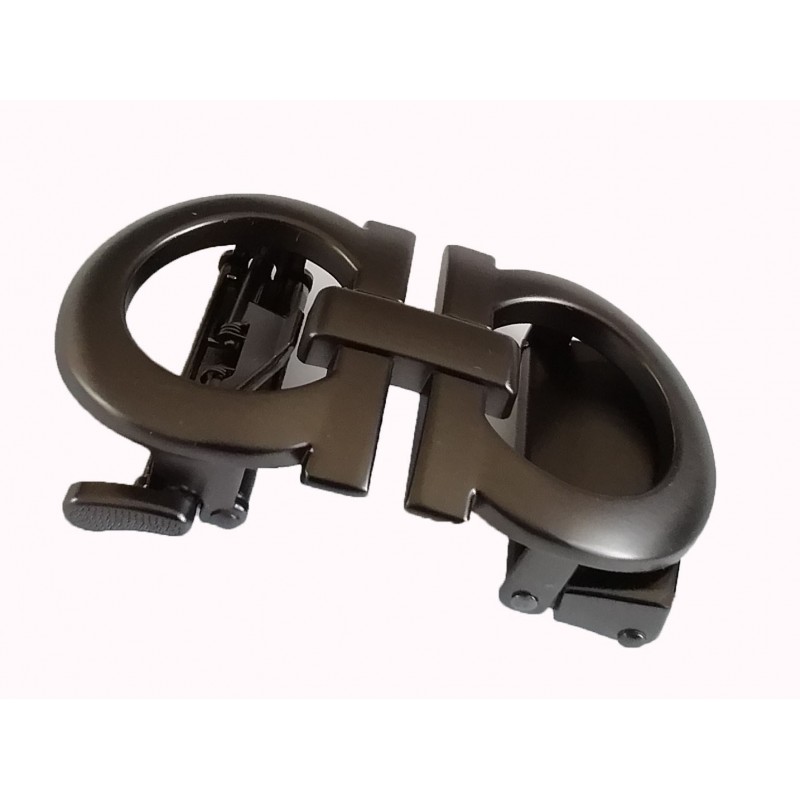 Boucle automatique noire avec dessus dorée