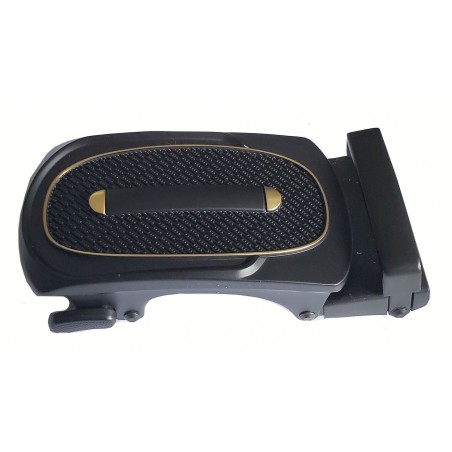 519 Boucle de ceinture homme centre noir mat brillant avec cadre couleur noir ovale doré