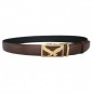 CC601bB5Ceinture  en cuir pleine fleur carbone marron avec sa boucle  automatique
