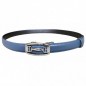 CC115 Ceinture  en cuir pleine fleur grise avec boucle automatique Star argentée