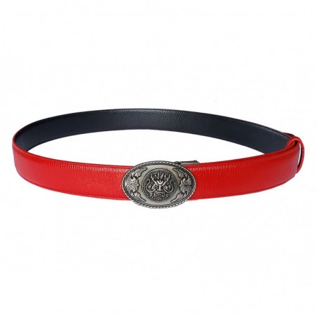 Ceinture en cuir pleine fleur avec boucle automatique