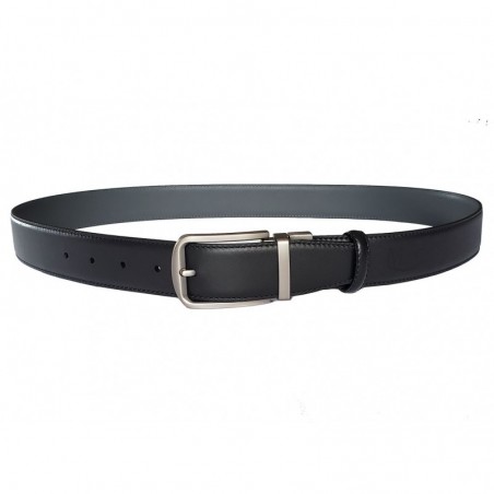 Lanière B5 cuir pleine fleur marron et noir