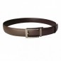 CC571B2 Ceinture en cuir pleine fleur marron avec boucle automatique aspect tradition CC571B2 Ceinture en cuir pleine fleur marron avec boucle automatique aspect tradition