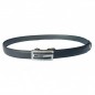 CC109b Ceinture en cuir pleine fleur noir avec boucle automatique décor labyrinthe CC109b Ceinture en cuir pleine fleur noir avec boucle automatique décor labyrinthe