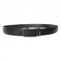 CC522B2 Ceinture en cuir pleine fleur noir avec boucle automatique décor plaque noire mat avec liserés blancs . CC522B2 Ceinture en cuir pleine fleur noir avec boucle automatique décor plaque noire mat avec liserés blancs .
