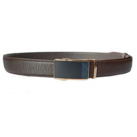 Ceinture en cuir pleine fleur avec boucle automatique