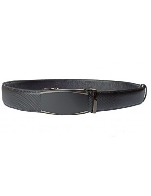 Ceinture homme sans trou 523B5 en cuir pleine fleur noir, prête à porter, collection B5 LES CHICS.