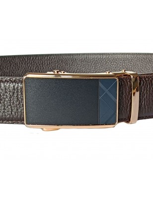 Ceinture en cuir pleine fleur avec boucle automatique