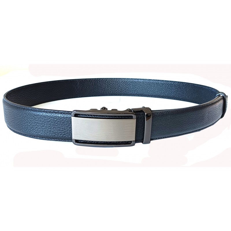 CC501B2 Ceinture en cuir pleine fleur gris de la gamme B2 avec boucle automatique CC501B2 Ceinture en cuir pleine fleur gris de la gamme B2 avec boucle automatique