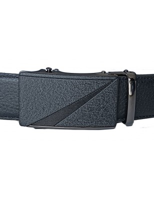 Boucle de ceinture homme noire mat granit avec ligne transversale