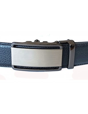 Ceinture homme en cuir pleine fleur noir avec boucle automatique 501
