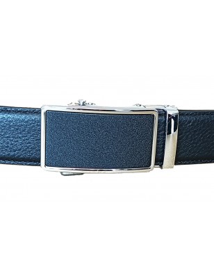 CC517B2 Ceinture  en cuir pleine fleur B2 noir avec boucle automatique aspect traditionnel