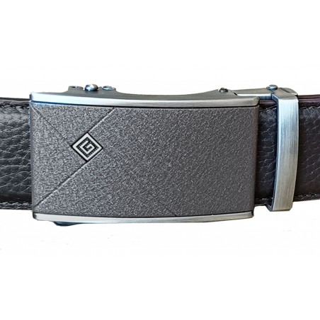 CC529B2 Ceinture en cuir pleine fleur noir de la gamme B2 avec boucle automatique