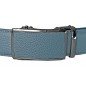 CC540B2 Ceinture  en cuir pleine fleur gris avec boucle automatique assortie.
