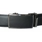 525 Boucle de ceinture automatique homme centre cuir carbone  noir  avec cadre couleur bronze
