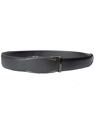 CC523B5 Ceinture en cuir pleine fleur noire de la gamme B5 avec boucle automatique