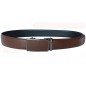 Ceinture automatique homme cuir marron finition carbone – boucle 586 Ceinture automatique homme cuir marron finition carbone – boucle 586