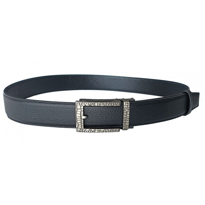 CC571B2 Ceinture en cuir pleine fleur marron avec boucle automatique aspect tradition CC571B2 Ceinture en cuir pleine fleur marron avec boucle automatique aspect tradition