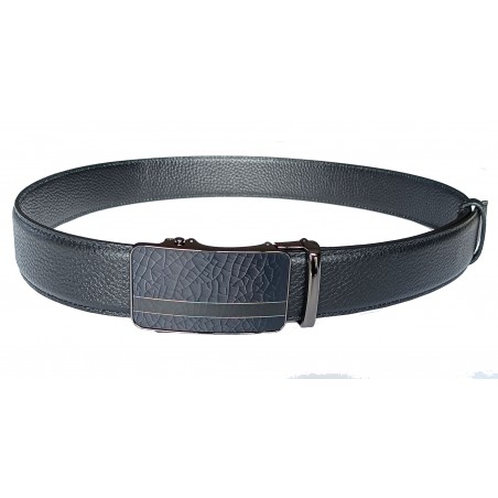 Ceinture en cuir en cuir pleine fleur noire B2 avec sa boucle automatique