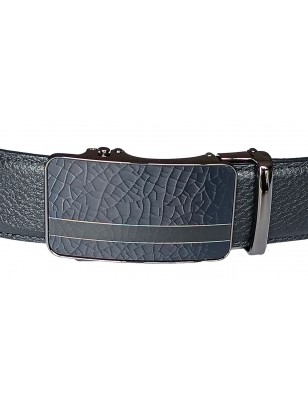 CC555B2 Ceinture en cuir pleine fleur noire de la gamme B2 avec boucle automatique