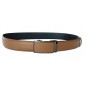 CC585B2 Ceinture  en cuir pleine fleur marron clair de la gamme B2 avec boucle automatique assortie