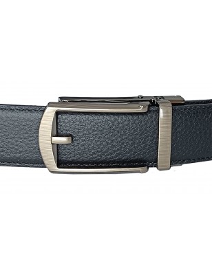 CC572B2 Ceinture  en cuir pleine fleur B2 noir avec boucle automatique aspect traditionnel