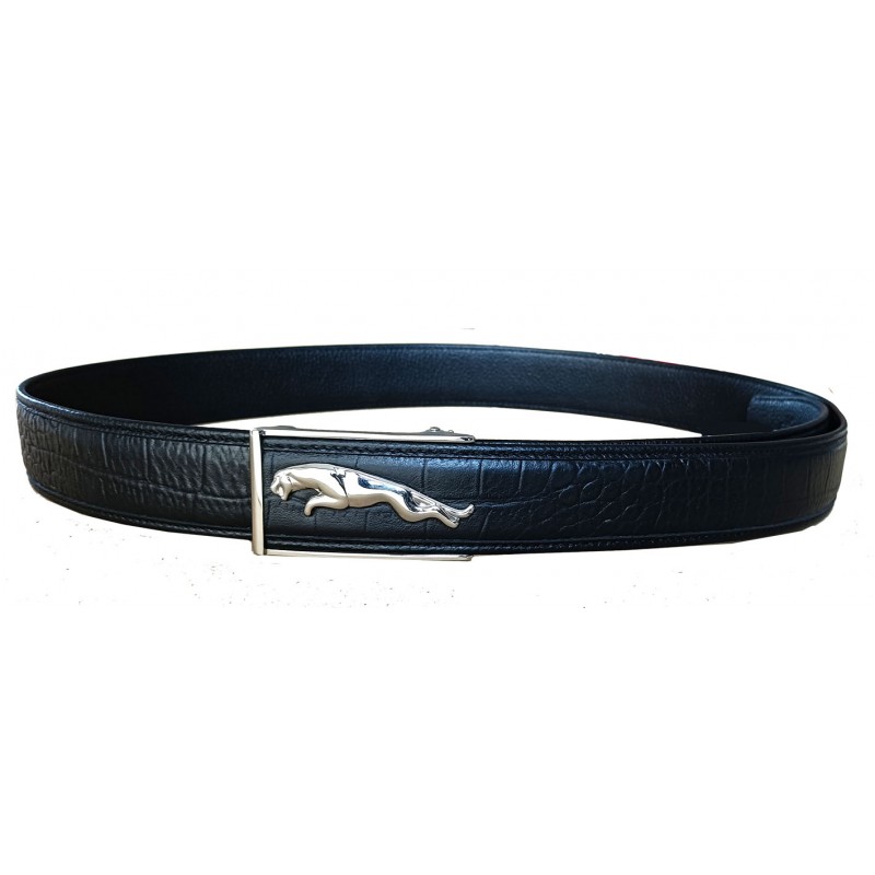 CC805B6 Ceinture en cuir pleine fleur croco noir avec boucle automatique CC805B6 Ceinture en cuir pleine fleur croco noir avec boucle automatique