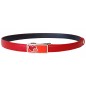 CC107 Ceinture en cuir pleine fleur rouge avec boucle automatique cœur rouge CC107 Ceinture en cuir pleine fleur rouge avec boucle automatique cœur rouge