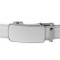 CC101 Ceinture en cuir pleine fleur blanc avec boucle automatique assortie. CC101 Ceinture en cuir pleine fleur blanc avec boucle automatique assortie.