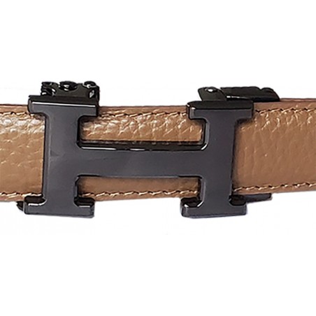Boucle  grand H noir pour ceinture Femme Lady à fermeture automatique