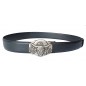 CC600B2 Ceinture  en cuir pleine fleur noir de la gamme B2 avec boucle automatique cowboy