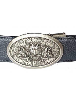 Ceinture homme automatique sans trou MURUZI 617 cuir B2 noir – BIKER