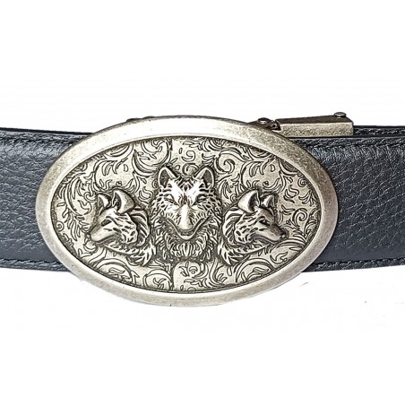 Ceinture homme automatique sans trou MURUZI 617 cuir B2 noir – BIKER