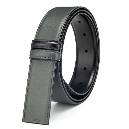 Lanière bicolore B5 en cuir pleine fleur grand luxe
