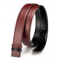 Lanière B5 réversible en cuir pleine fleur bordeaux et noir. Lanière B5 réversible en cuir pleine fleur bordeaux et noir.