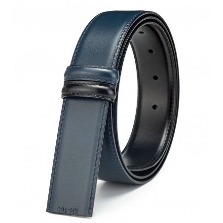 Lanière bicolore B5 en cuir pleine fleur grand luxe