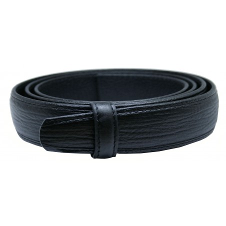 Lanière cuir pleine fleur Branche noire pour ceinture à boucle automatique