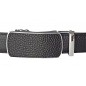 CC104 Ceinture en cuir pleine fleur noir avec boucle automatique assortie. CC104 Ceinture en cuir pleine fleur noir avec boucle automatique assortie.