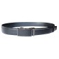 CC582B5Ceinture  en cuir pleine fleur tissu noir avec sa boucle automatique assortie.
