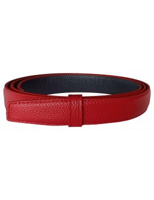 Lanière LB2 Rouge cuir pleine fleur finition Les Classiques  pour ceinture à boucle automatique