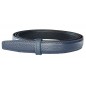 Lanière à crémaillère cuir pleine fleur gris acier de la gamme Lady finition Luxe pour ceinture à boucle automatique