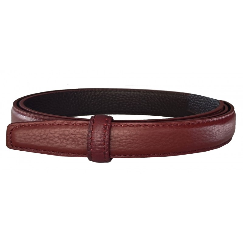 Lanière cuir Lady pleine fleur noire finition Luxe pour ceinture à boucle automatique