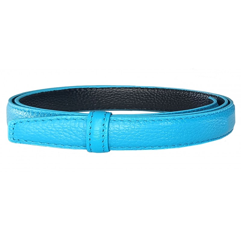Lanière cuir Lady pleine fleur noire finition Luxe pour ceinture à boucle automatique
