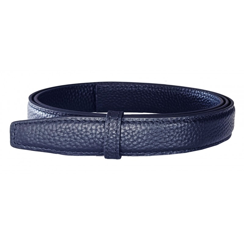Lanière cuir Lady pleine fleur noire finition Luxe pour ceinture à boucle automatique