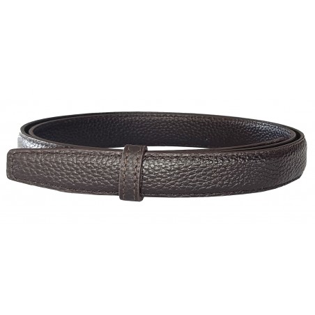 Lanière LCLA Marron cuir à crémaillère Lady pleine fleur finition Luxe pour ceinture à boucle automatique