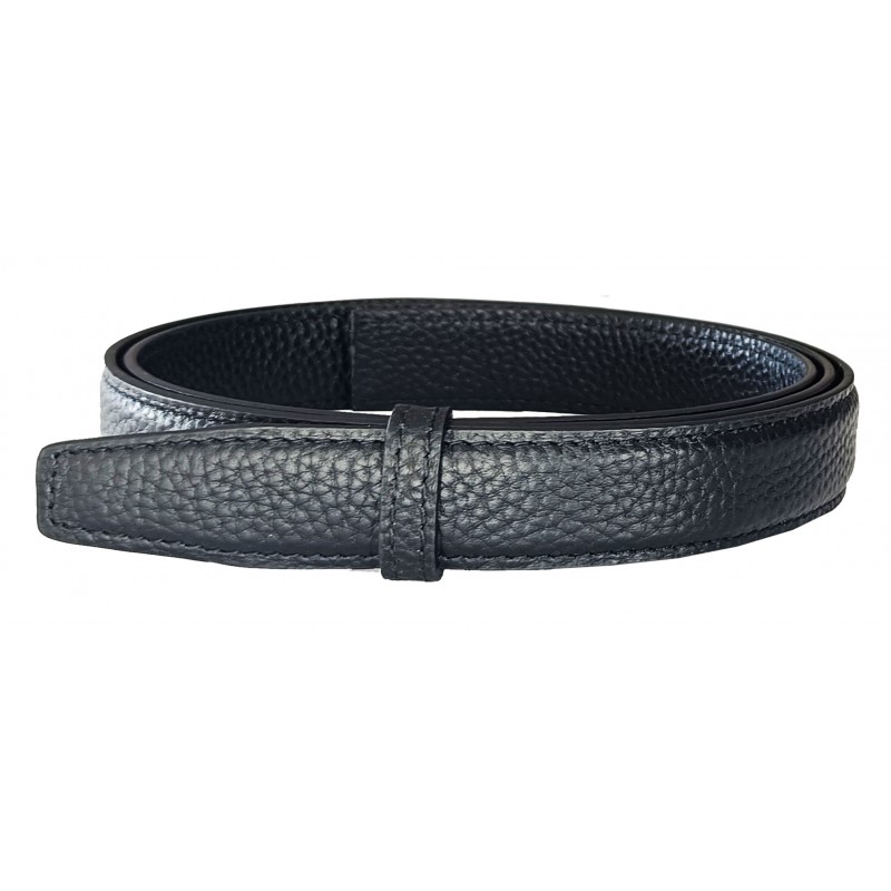 Lanière LCLA Noire cuir Lady pleine fleur finition Luxe pour ceinture à boucle automatique Lanière LCLA Noire cuir Lady pleine fleur finition Luxe pour ceinture à boucle automatique