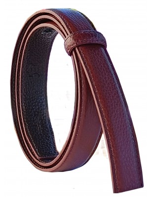 Lanière à crémaillère cuir Lady pleine fleur Luxe prune pour ceinture à boucle automatique